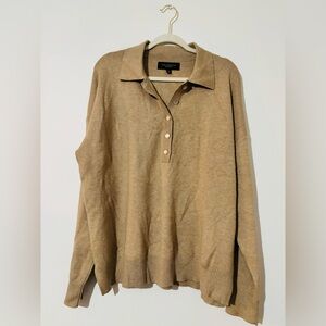 Elegant Tan Button Down Shirt for Women